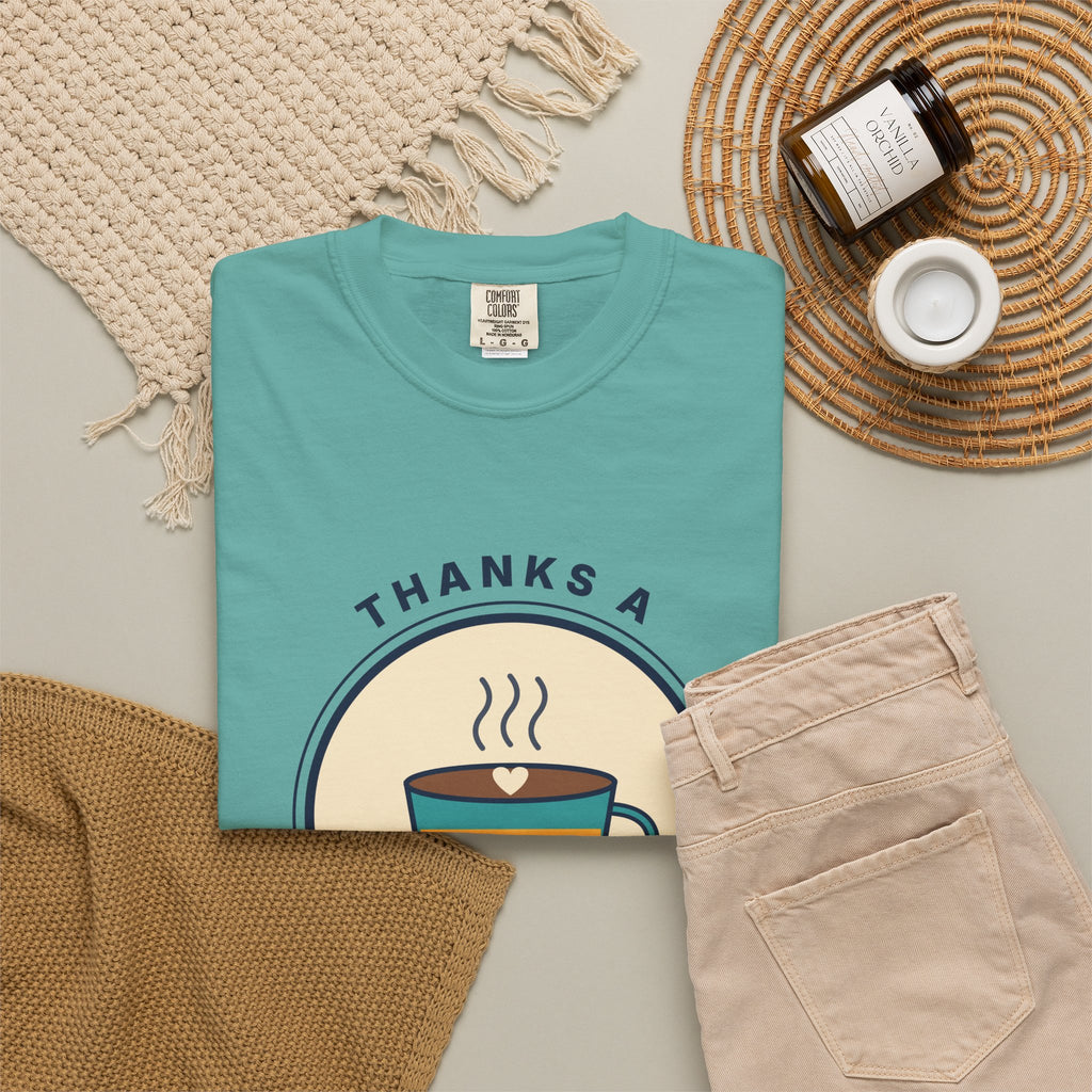 Thanks a Latte Coffee Lover Graphic T-Shirt
