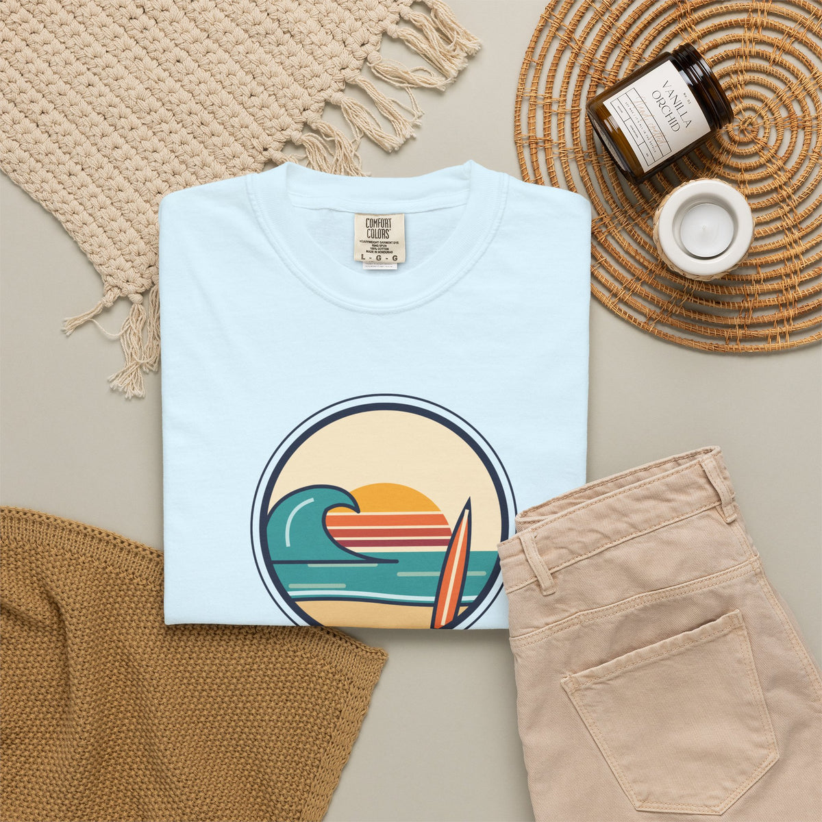 Ride the Waves T-Shirt — 'Ride the Waves, Life Sends You' Surf Graphic Tee
