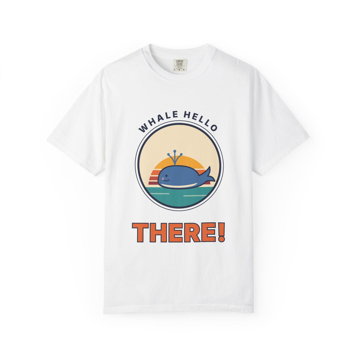 Whale Hello There! Graphic T-Shirt — Cute Retro Whale Tee