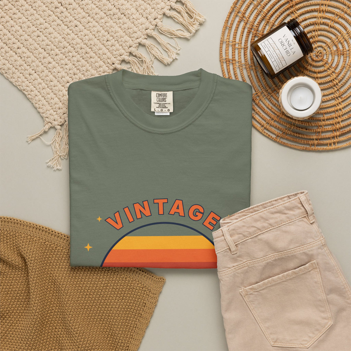 Vintage Vibes T-Shirt — Retro Sunset Graphic Tee