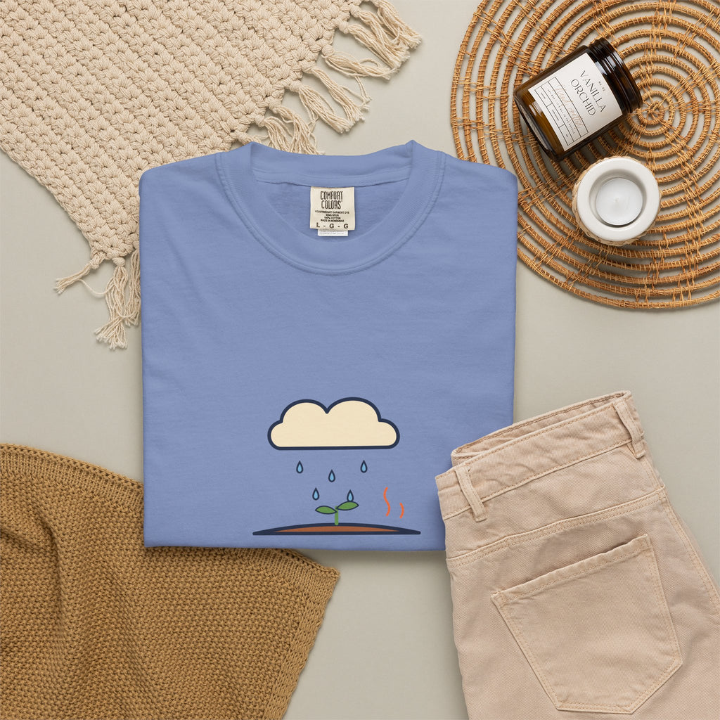 Petrichor Graphic T-Shirt — 'Petrichor: the smell of rain on dry earth' Retro Rain Design
