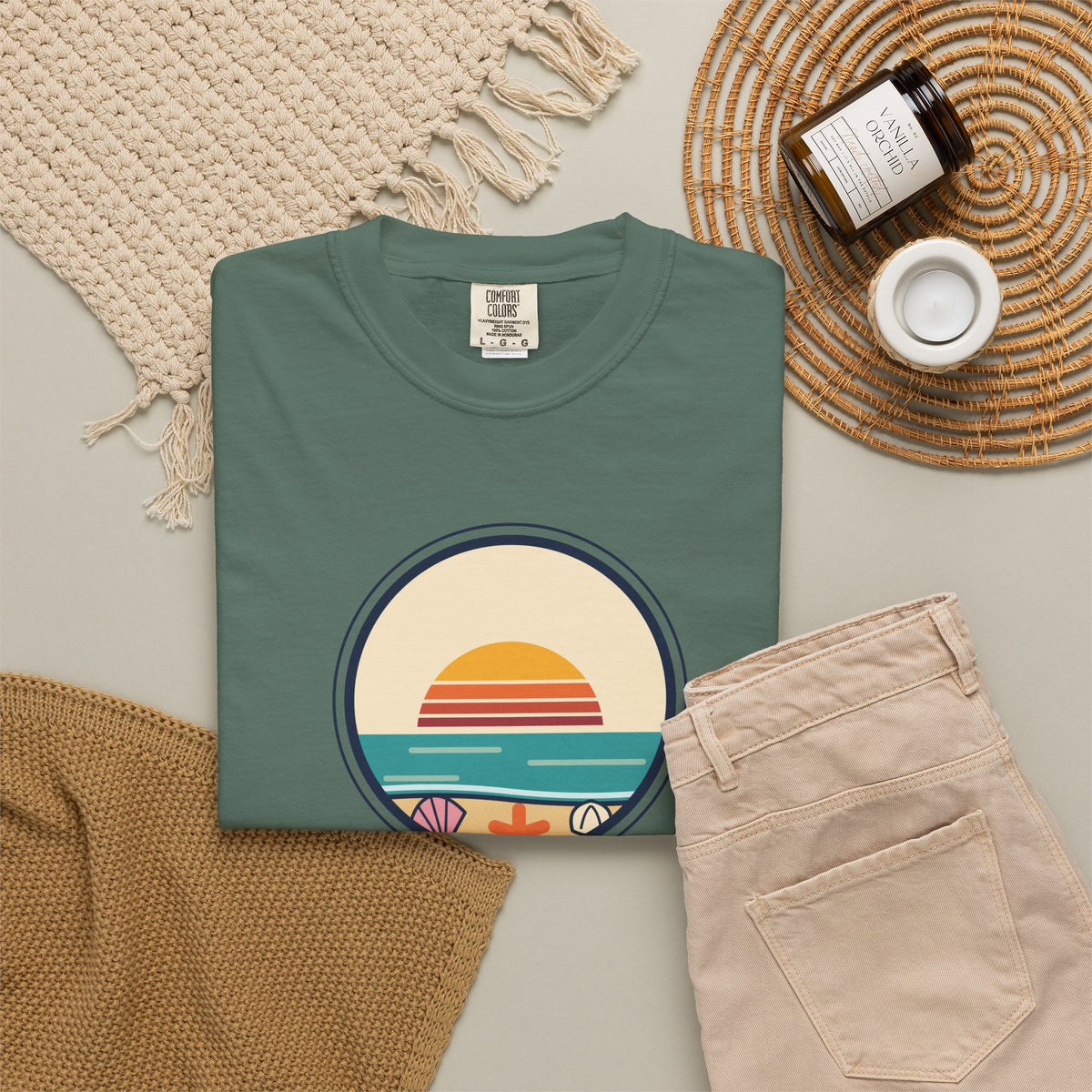 Collect Moments Not Things T-Shirt — Retro Sunset Travel Tee
