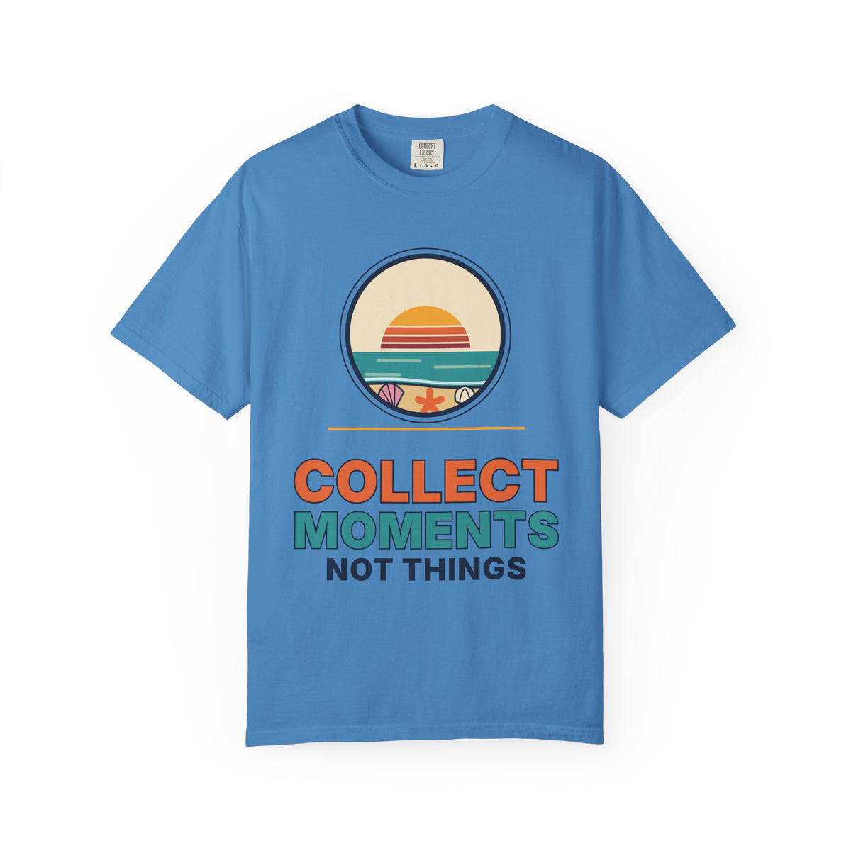 Collect Moments Not Things T-Shirt — Retro Sunset Travel Tee