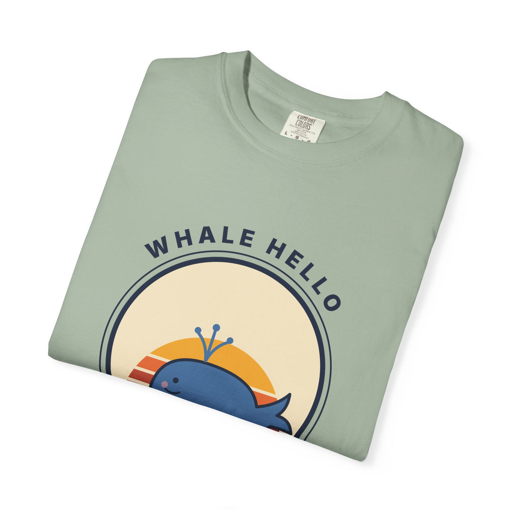 Whale Hello There! Graphic T-Shirt — Cute Retro Whale Tee