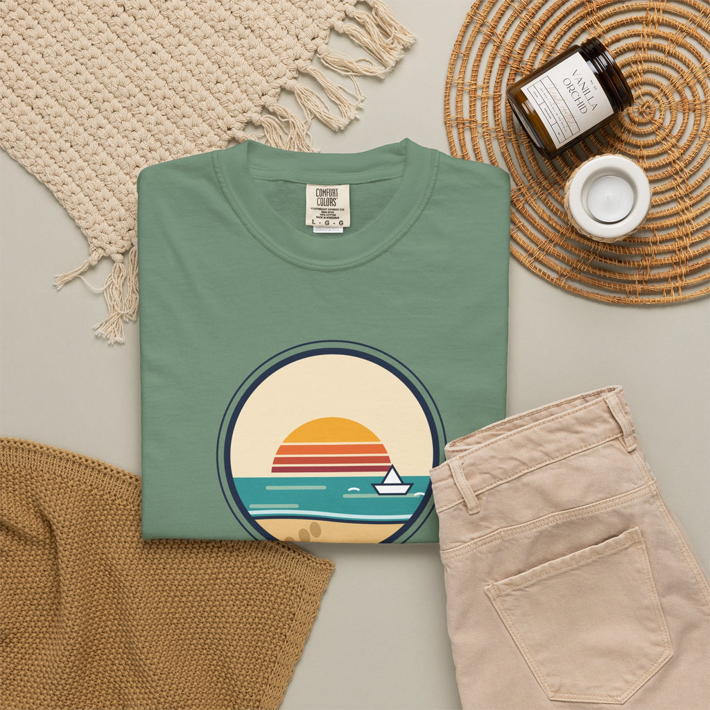 Drift Out With The Tide T-Shirt — Relaxing Beach Sunset Tee