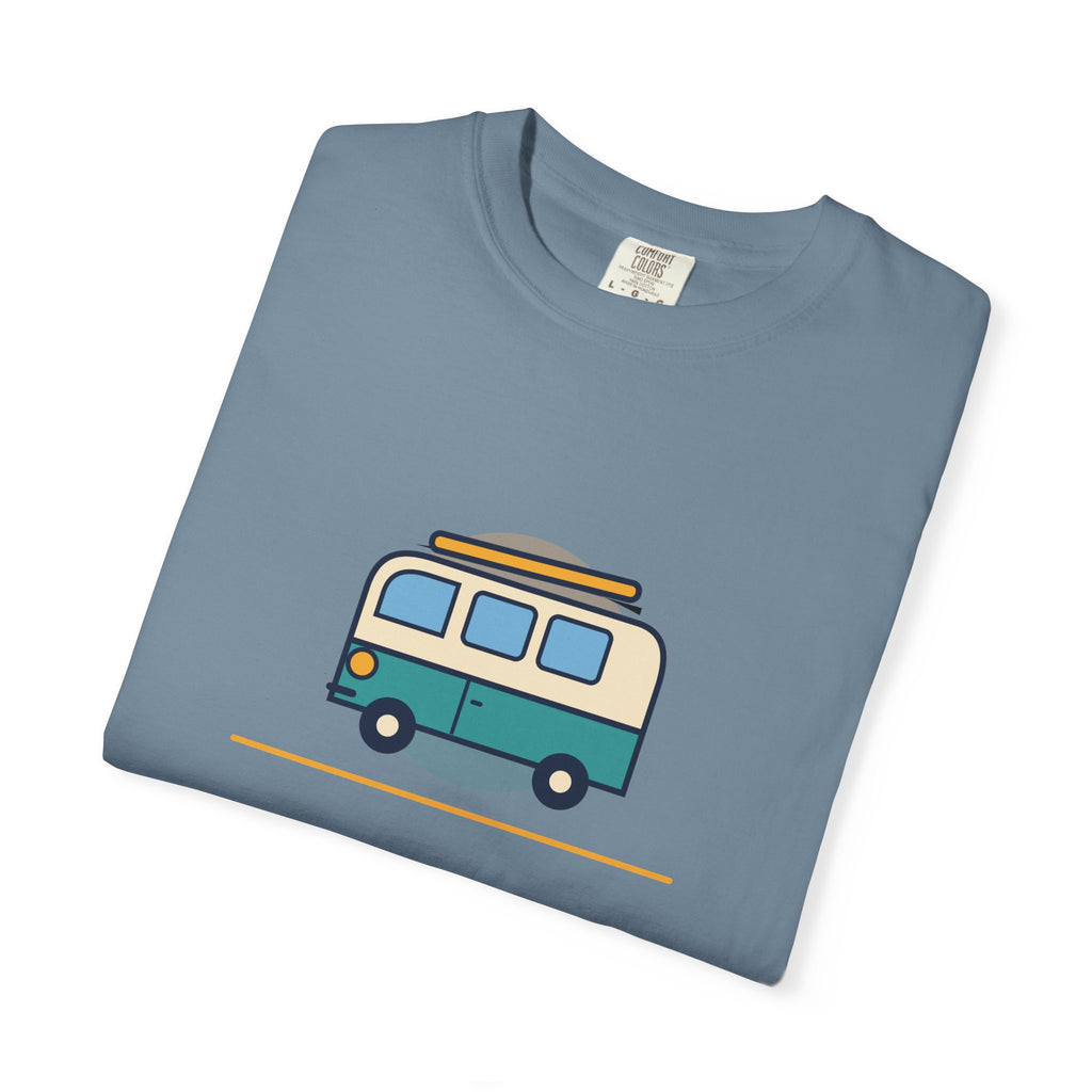 Happy Camper T-Shirt — Retro Campervan Graphic Tee for RV & Camping Lovers