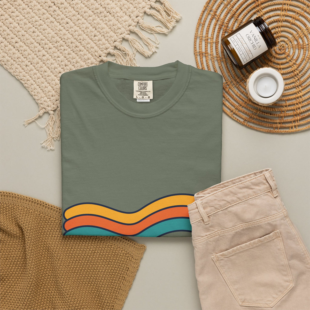 Vintage Vibes Retro Rainbow T-Shirt