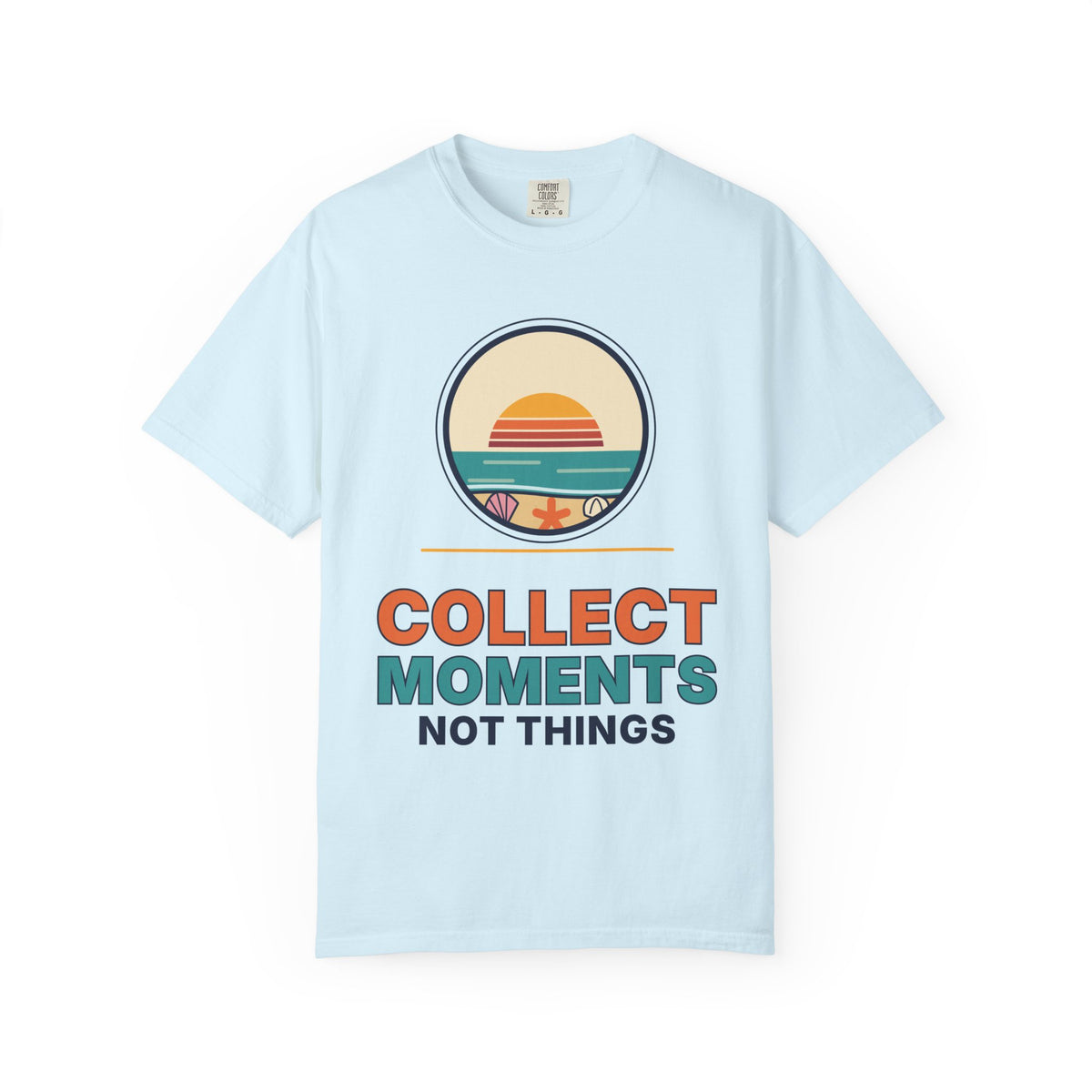 Collect Moments Not Things T-Shirt — Retro Sunset Travel Tee
