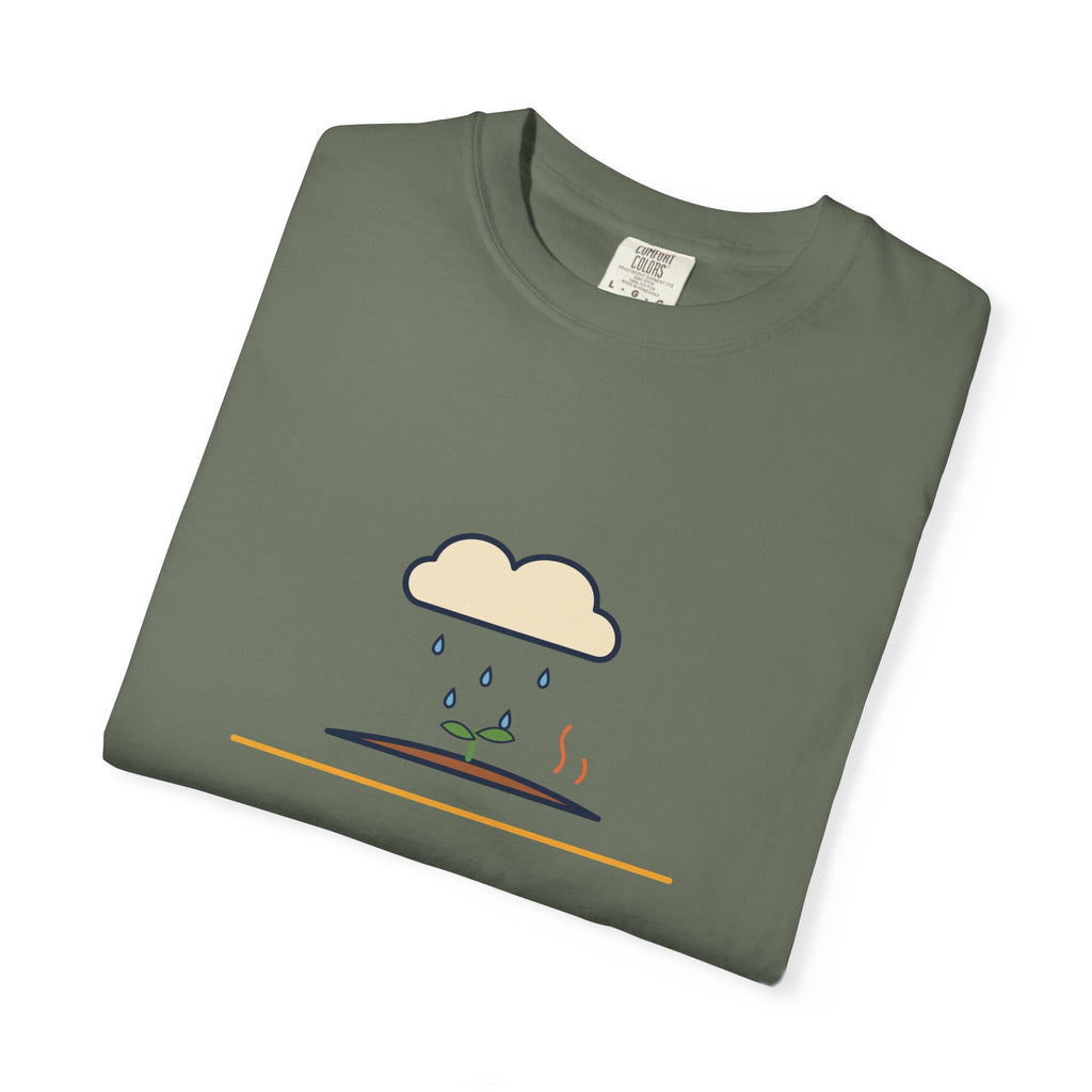 Petrichor Graphic T-Shirt — 'Petrichor: the smell of rain on dry earth' Retro Rain Design