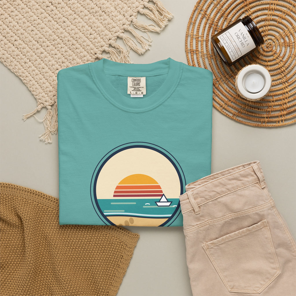 Drift Out With The Tide T-Shirt — Relaxing Beach Sunset Tee
