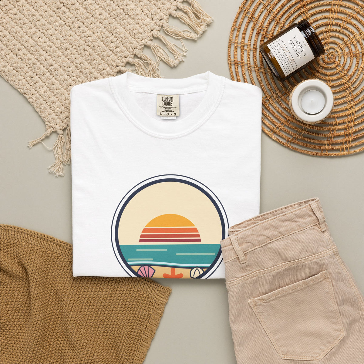 Collect Moments Not Things T-Shirt — Retro Sunset Travel Tee