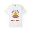 Electrician 'Watt's Up?' T-Shirt — Funny Retro Sunlight Bulb Tee