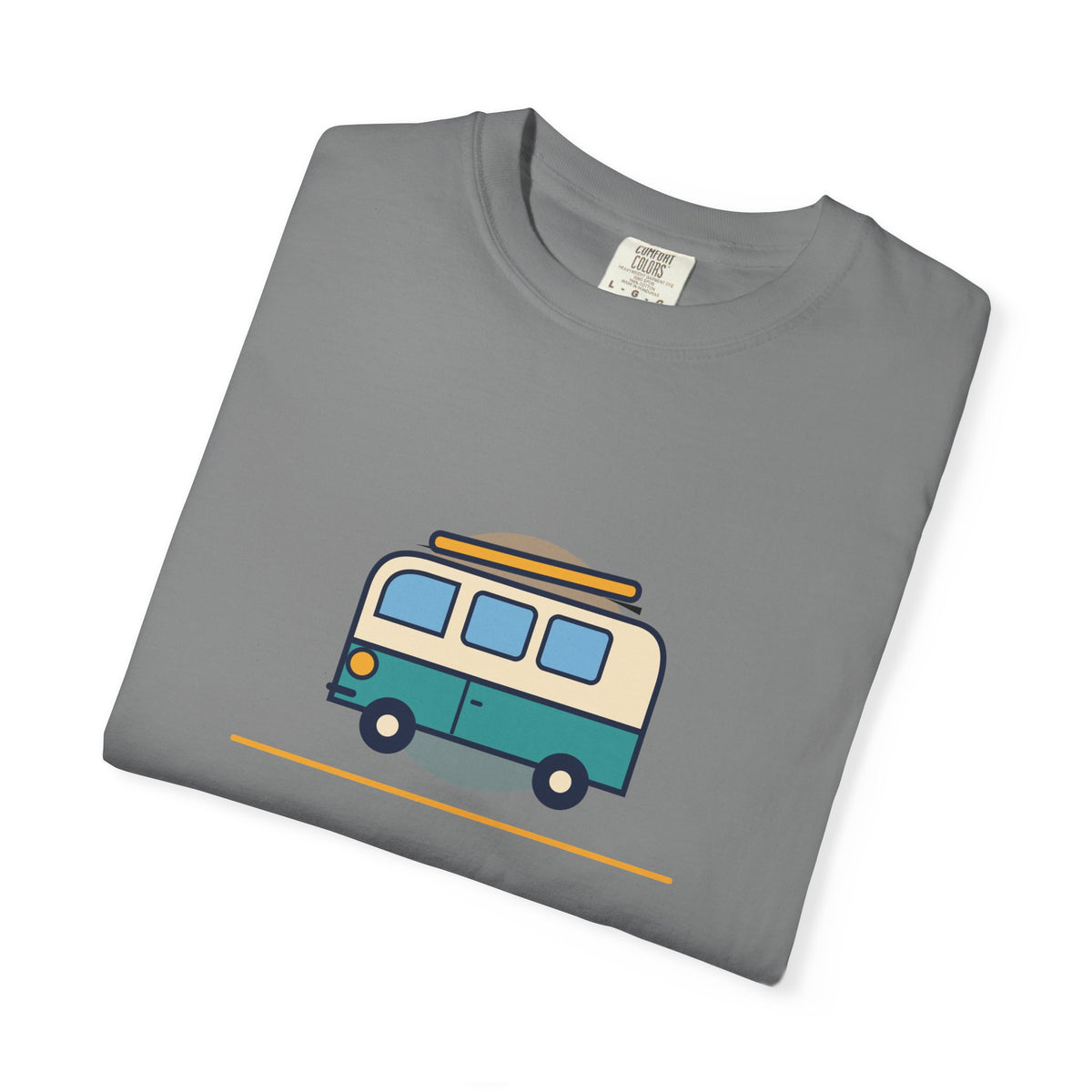 Happy Camper T-Shirt — Retro Campervan Graphic Tee for RV & Camping Lovers
