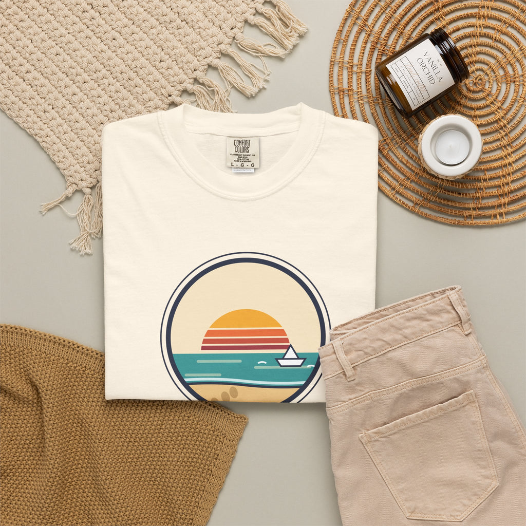 Drift Out With The Tide T-Shirt — Relaxing Beach Sunset Tee