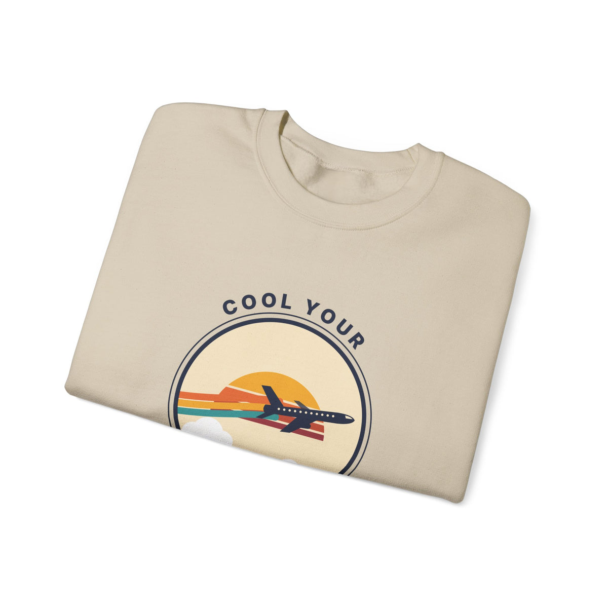 Jets Vintage Airplane Crewneck Sweatshirt – "Cool Your Jets" Retro Aviation Tee