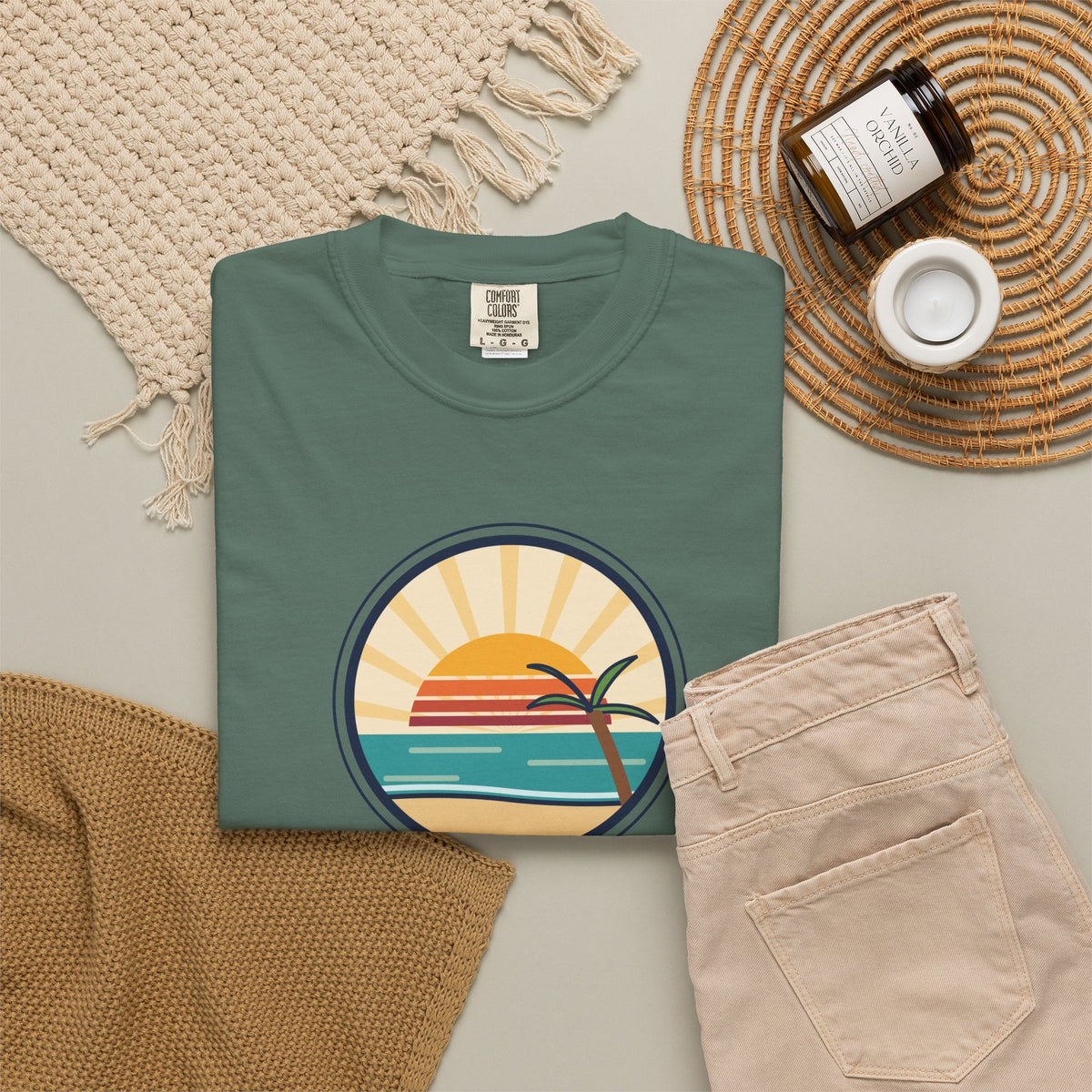Rise Anyway T‑Shirt — Retro Sunrise Motivational Tee