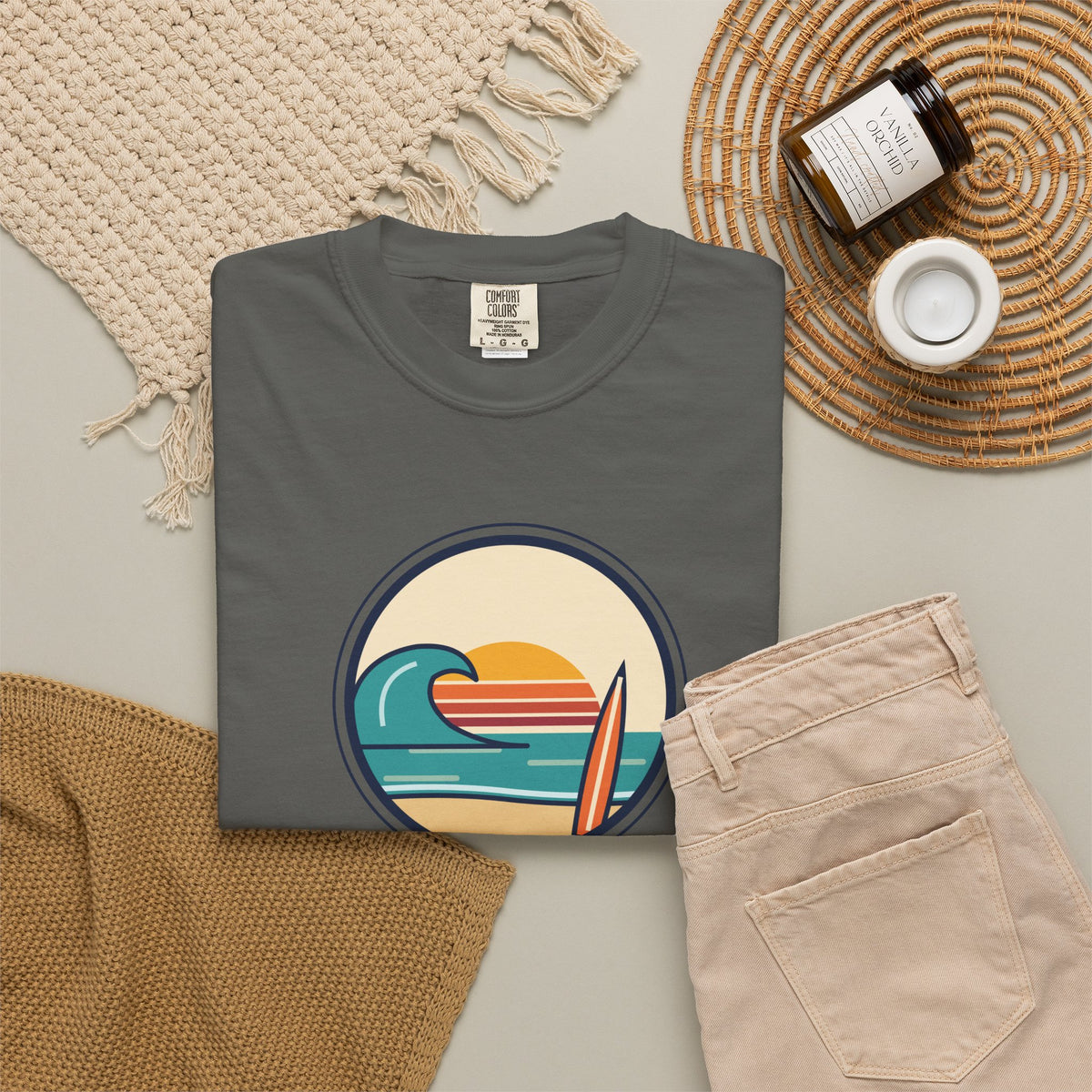 Ride the Waves T-Shirt — 'Ride the Waves, Life Sends You' Surf Graphic Tee