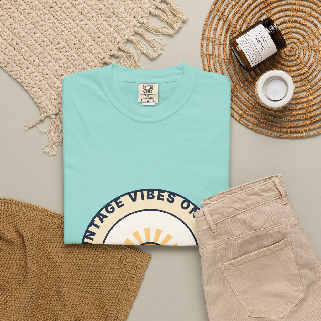 Vintage Vibes Only T-Shirt — Retro Sunrise Graphic Tee