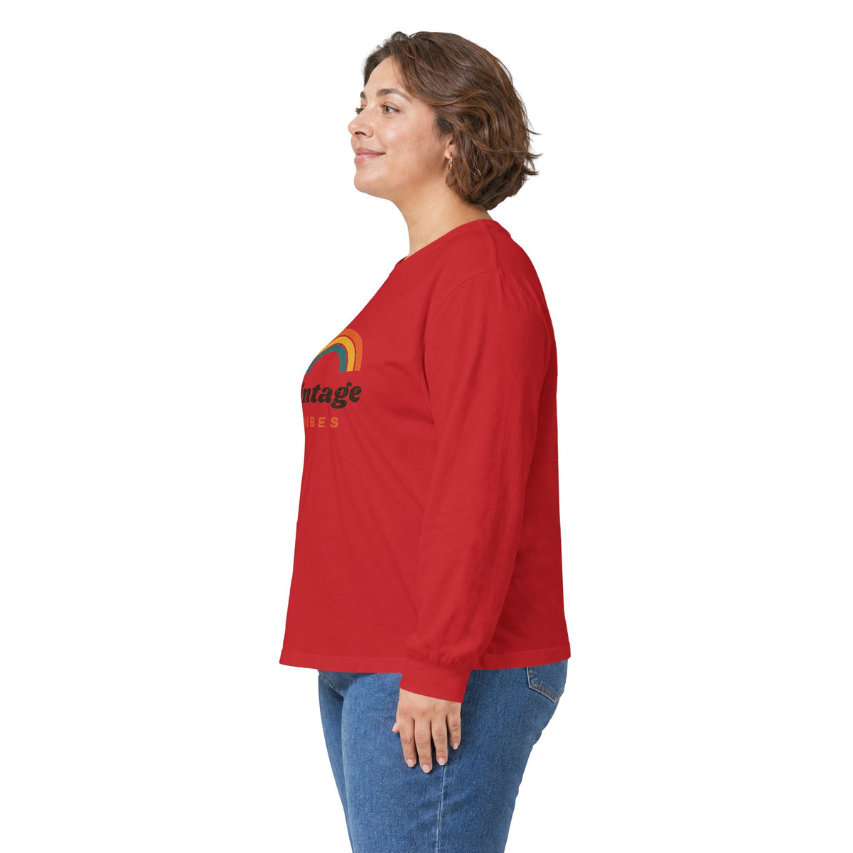 Vintage Vibes Rainbow Long Sleeve Tee