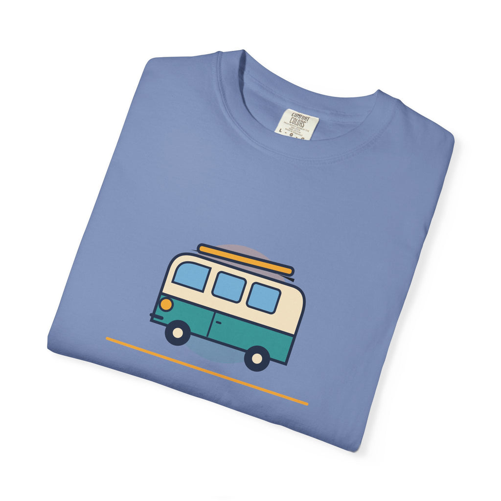 Happy Camper T-Shirt — Retro Campervan Graphic Tee for RV & Camping Lovers