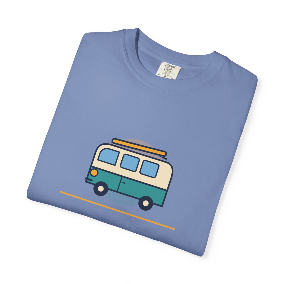 Happy Camper T-Shirt — Retro Campervan Graphic Tee for RV & Camping Lovers