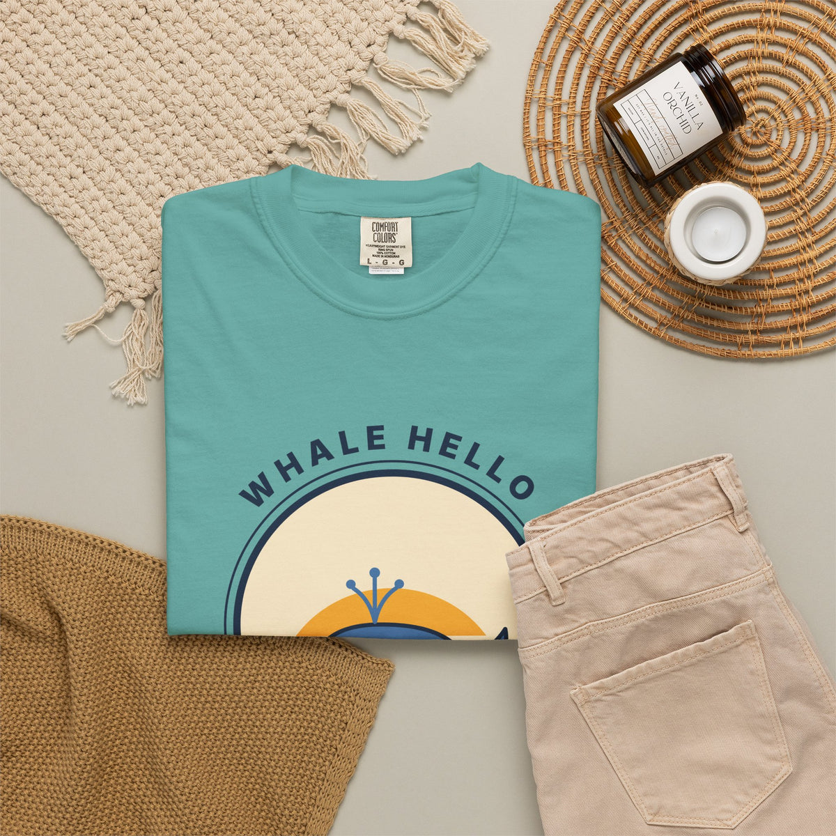 Whale Hello There! Graphic T-Shirt — Cute Retro Whale Tee