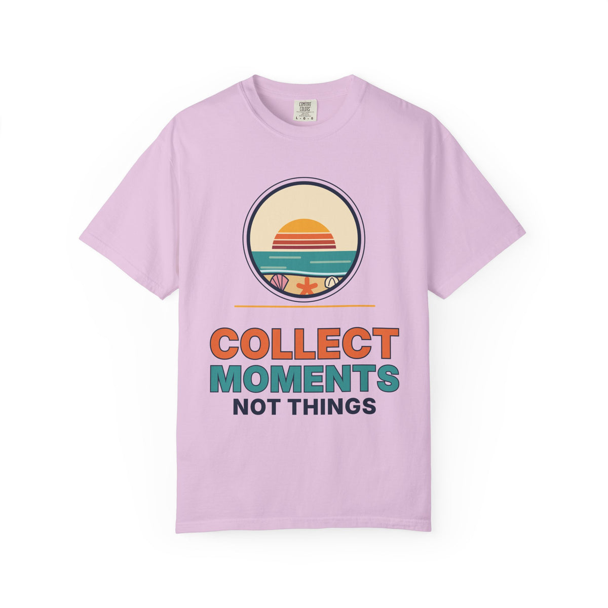 Collect Moments Not Things T-Shirt — Retro Sunset Travel Tee