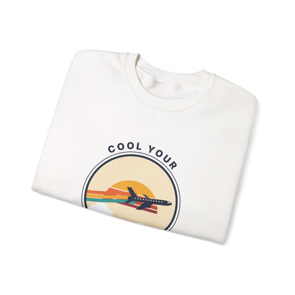 Jets Vintage Airplane Crewneck Sweatshirt – "Cool Your Jets" Retro Aviation Tee