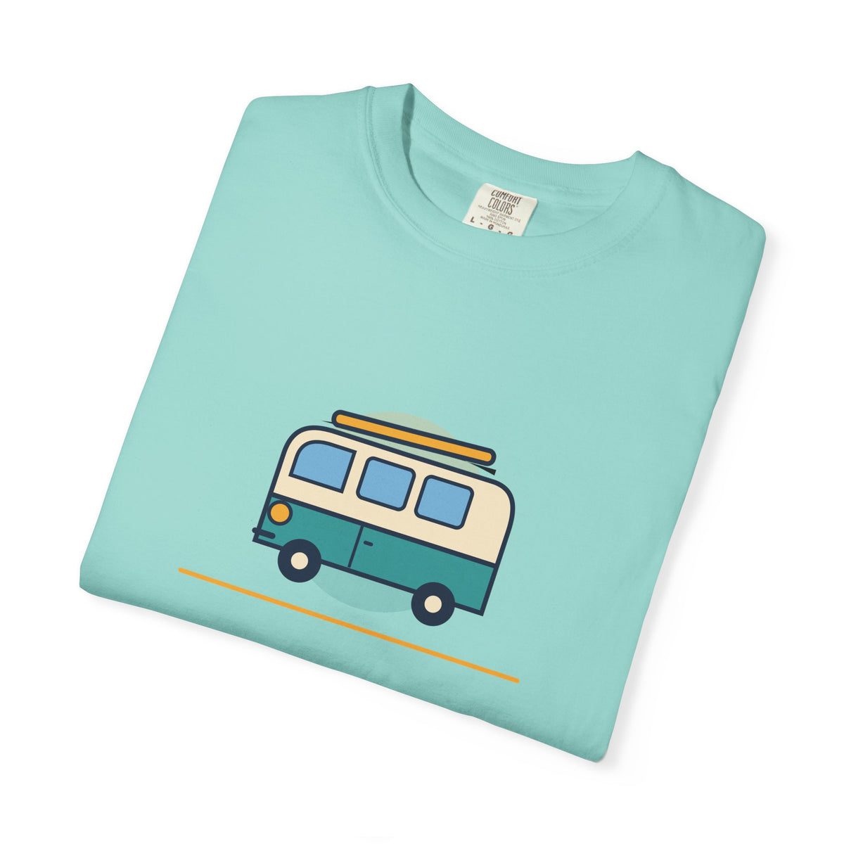 Happy Camper T-Shirt — Retro Campervan Graphic Tee for RV & Camping Lovers