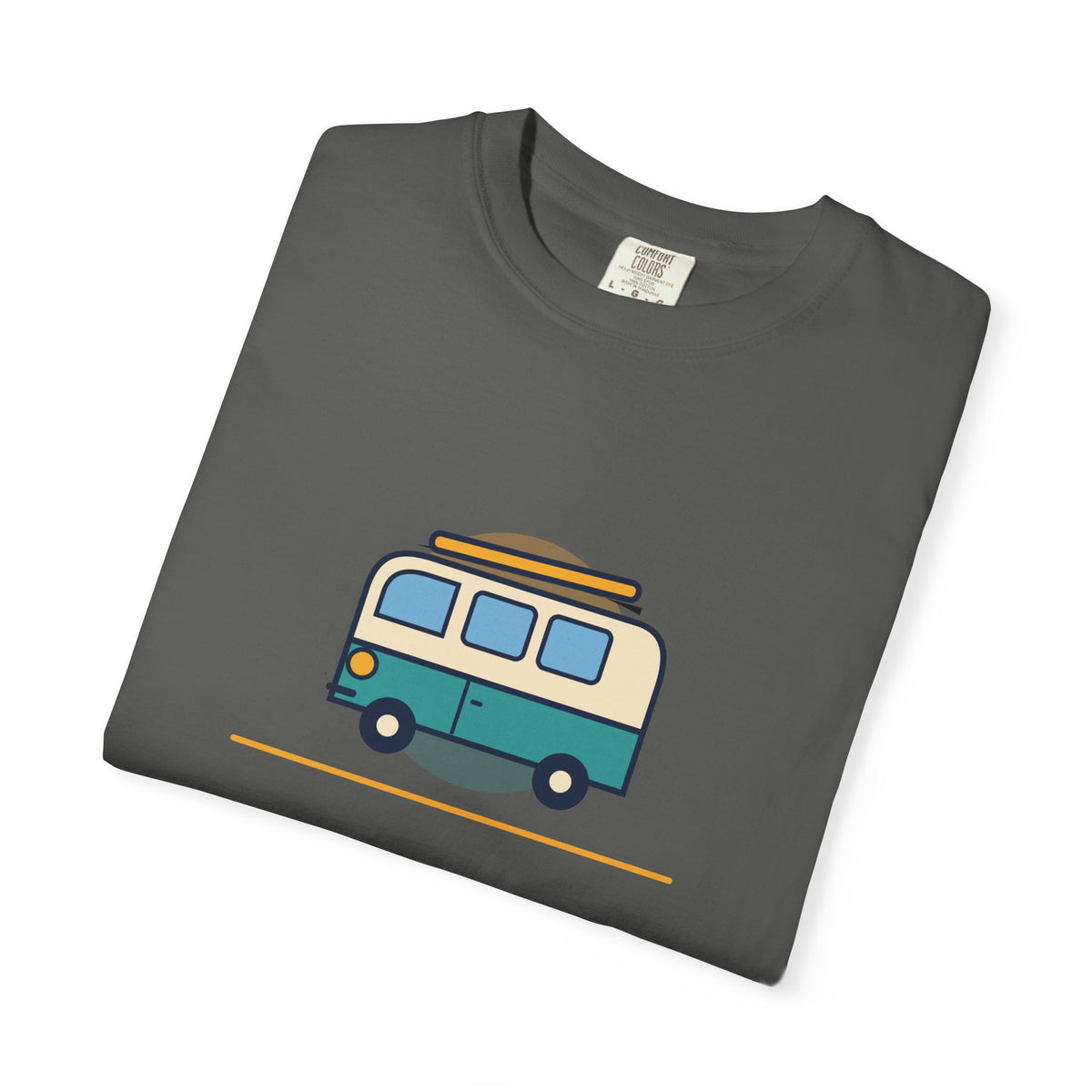 Happy Camper T-Shirt — Retro Campervan Graphic Tee for RV & Camping Lovers