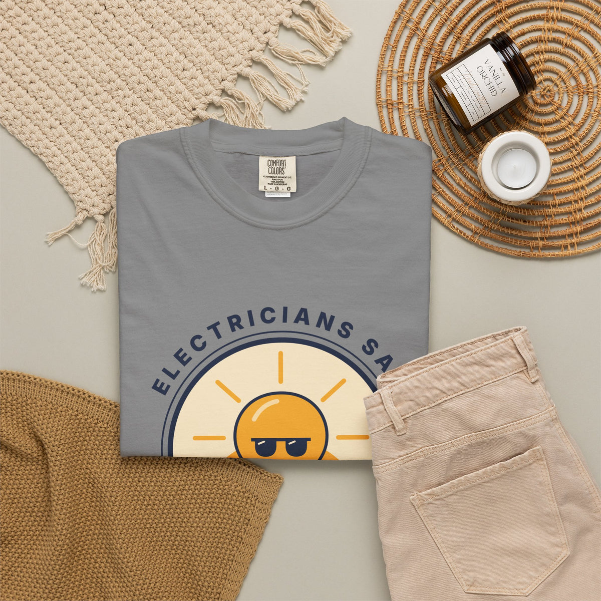 Electrician 'Watt's Up?' T-Shirt — Funny Retro Sunlight Bulb Tee