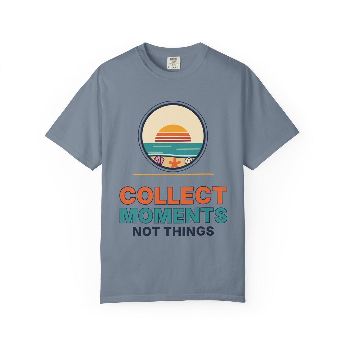 Collect Moments Not Things T-Shirt — Retro Sunset Travel Tee