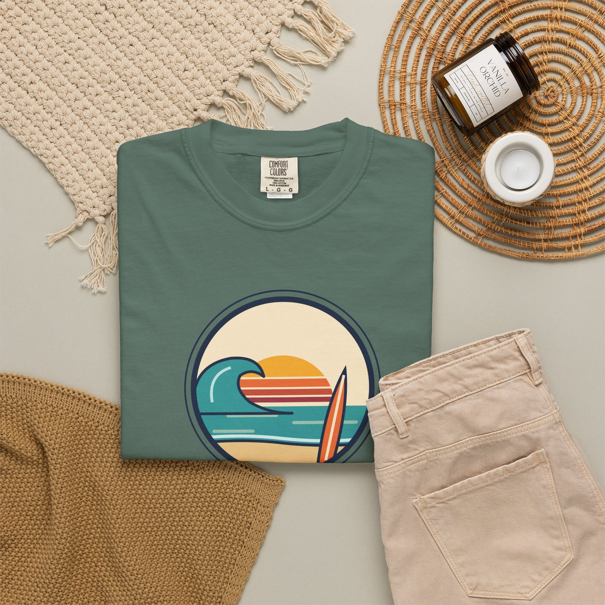 Ride the Waves T-Shirt — 'Ride the Waves, Life Sends You' Surf Graphic Tee