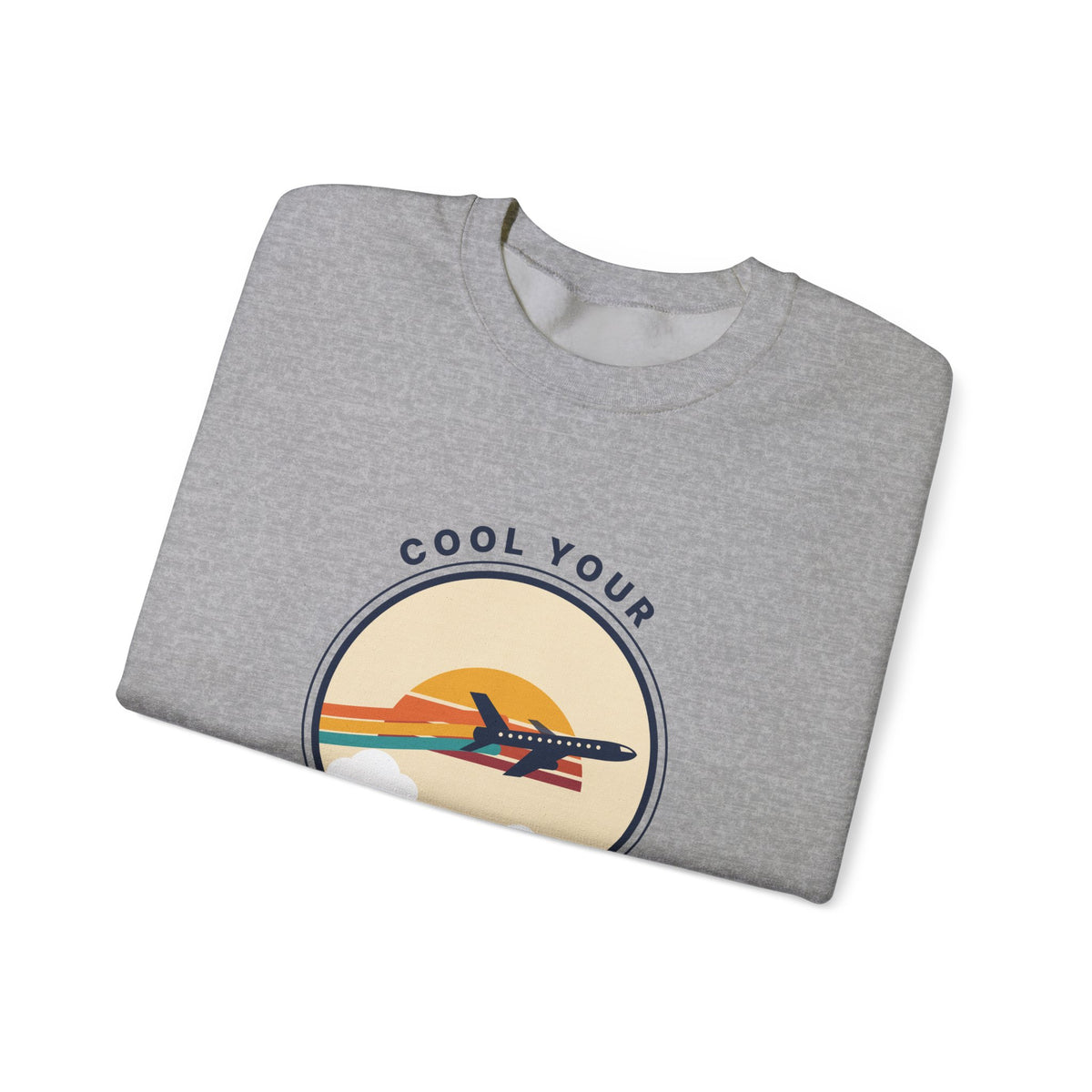 Jets Vintage Airplane Crewneck Sweatshirt – "Cool Your Jets" Retro Aviation Tee