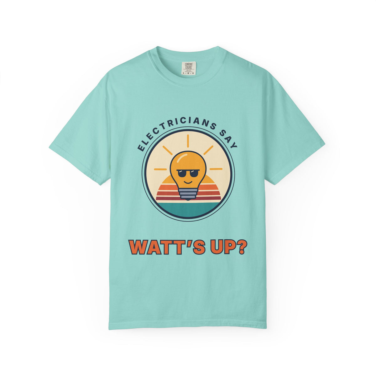 Electrician 'Watt's Up?' T-Shirt — Funny Retro Sunlight Bulb Tee