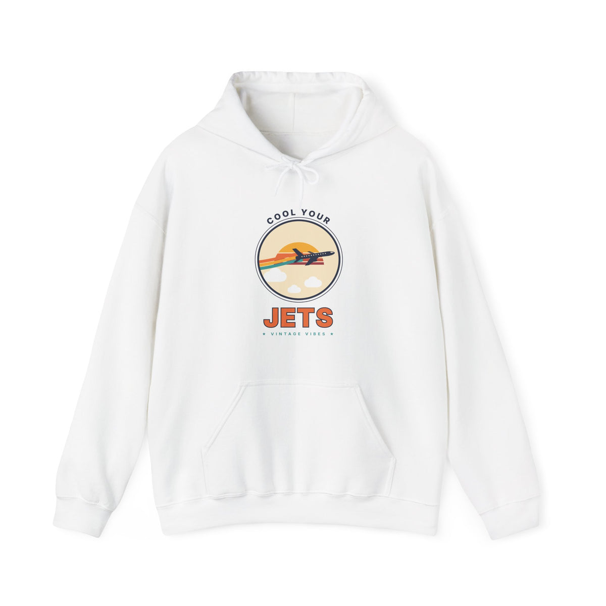 Jets Sunset Hoodie — "Cool Your Jets" Retro Airplane Graphic