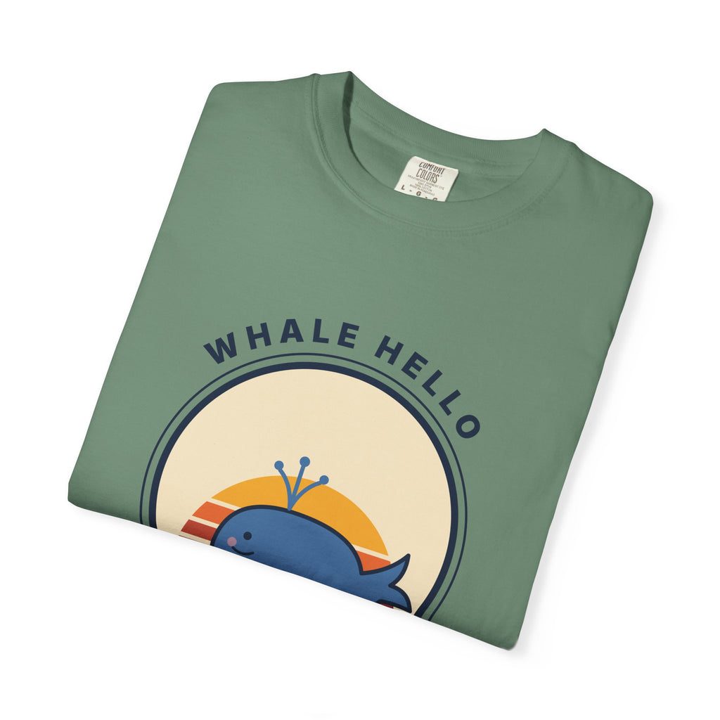 Whale Hello There! Graphic T-Shirt — Cute Retro Whale Tee