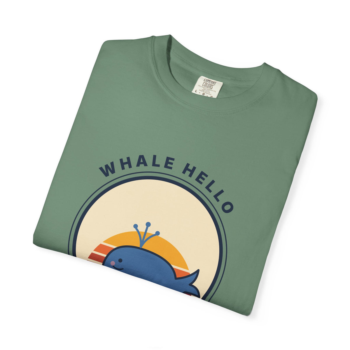 Whale Hello There! Graphic T-Shirt — Cute Retro Whale Tee