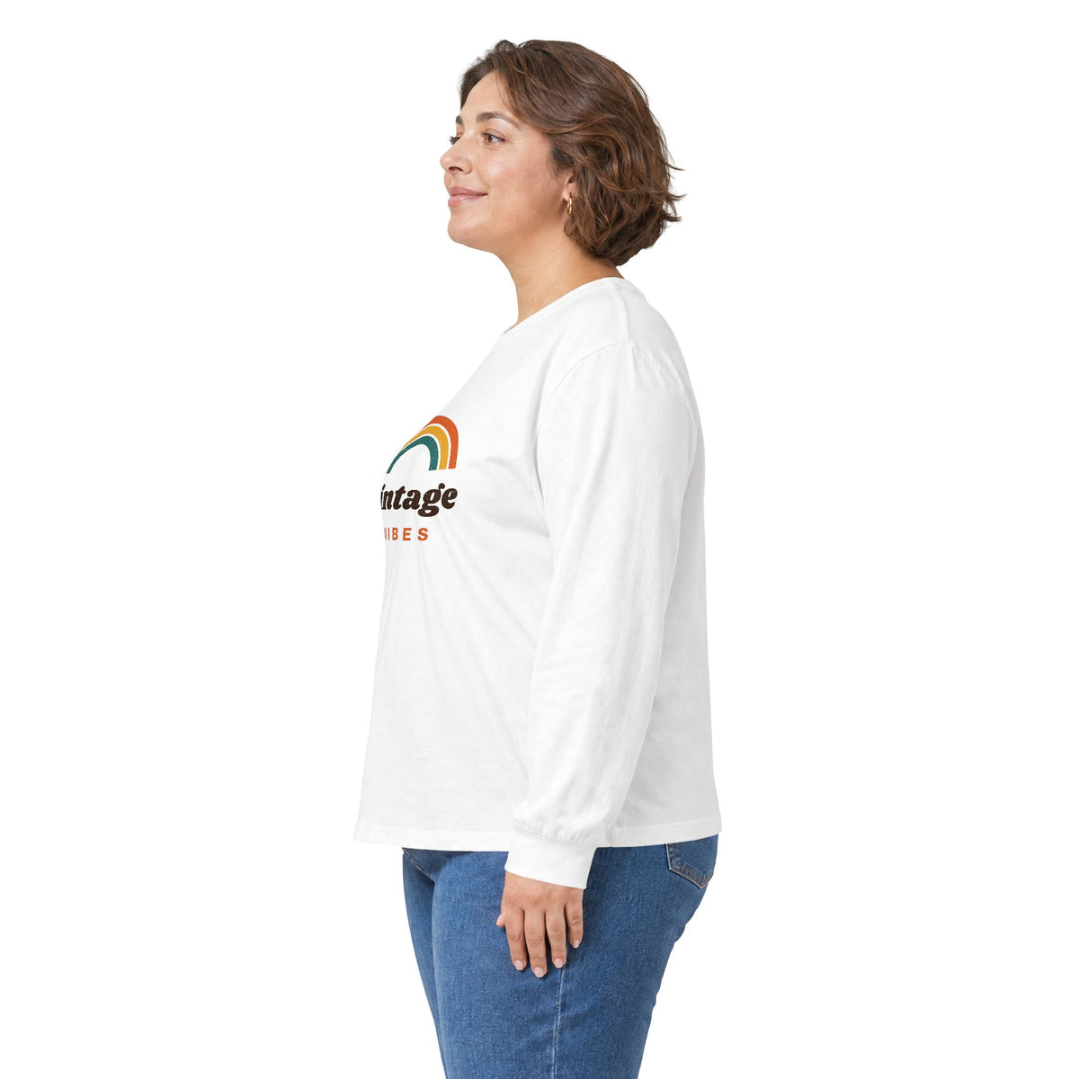 Vintage Vibes Rainbow Long Sleeve Tee