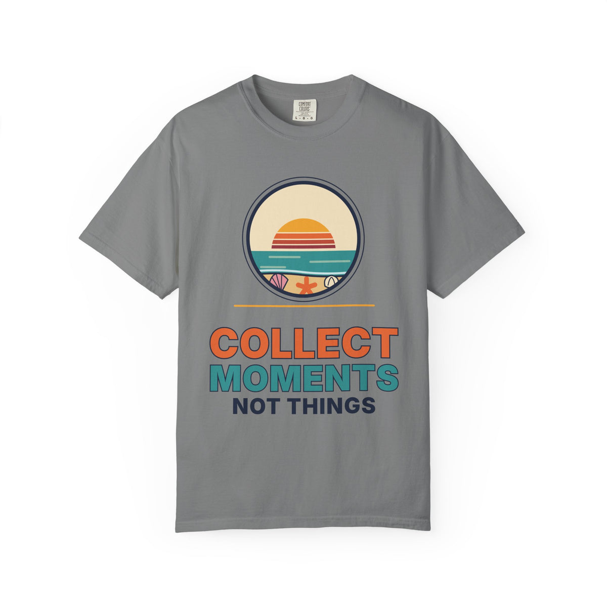 Collect Moments Not Things T-Shirt — Retro Sunset Travel Tee