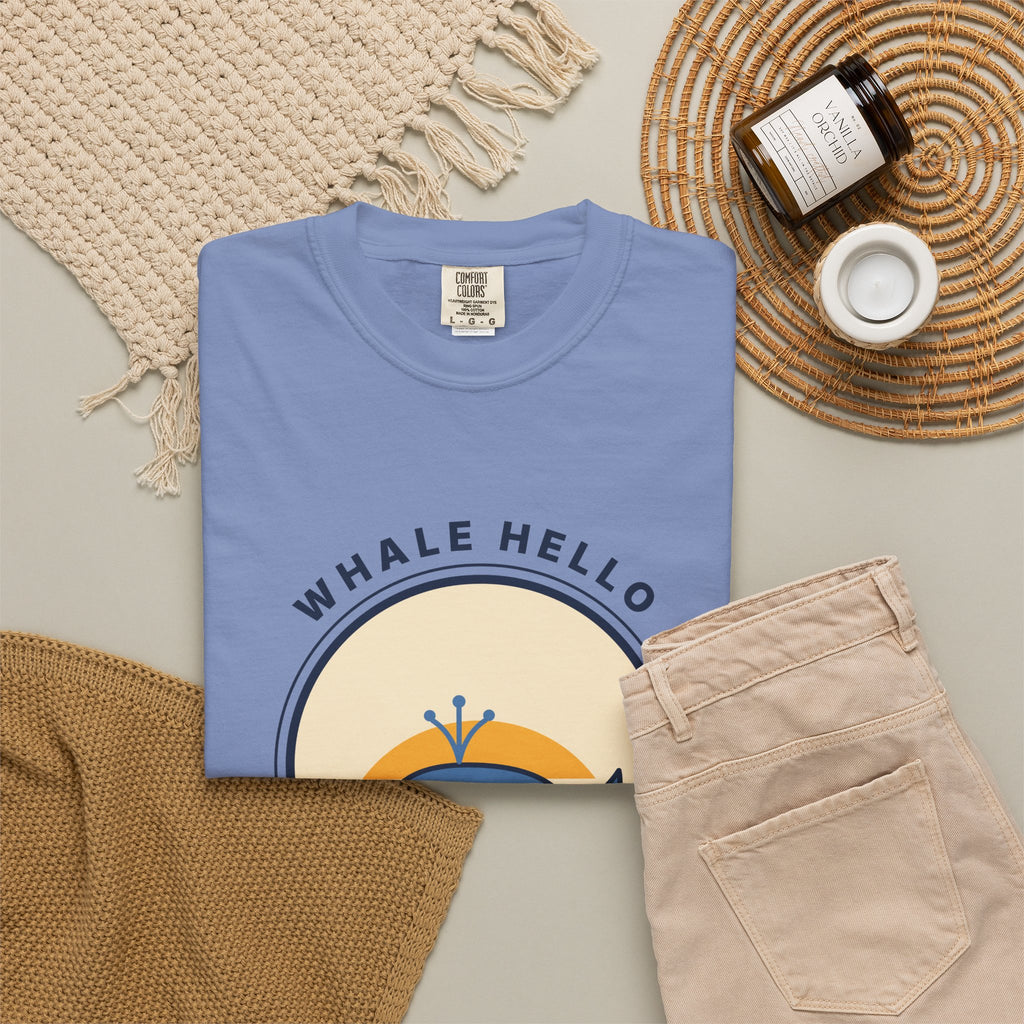 Whale Hello There! Graphic T-Shirt — Cute Retro Whale Tee