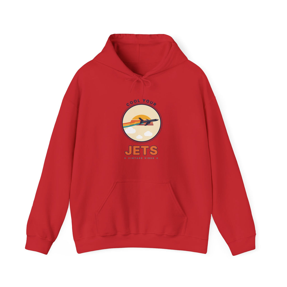 Jets Sunset Hoodie — "Cool Your Jets" Retro Airplane Graphic