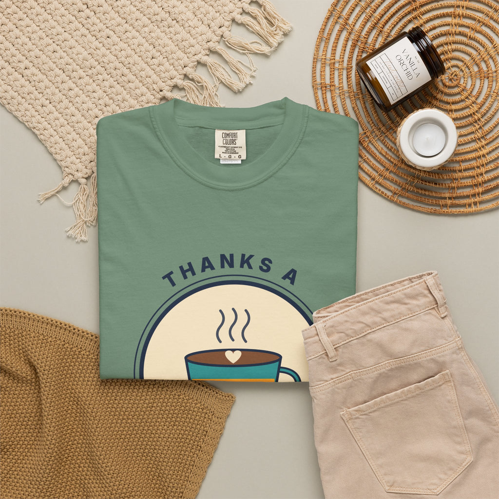 Thanks a Latte Coffee Lover Graphic T-Shirt