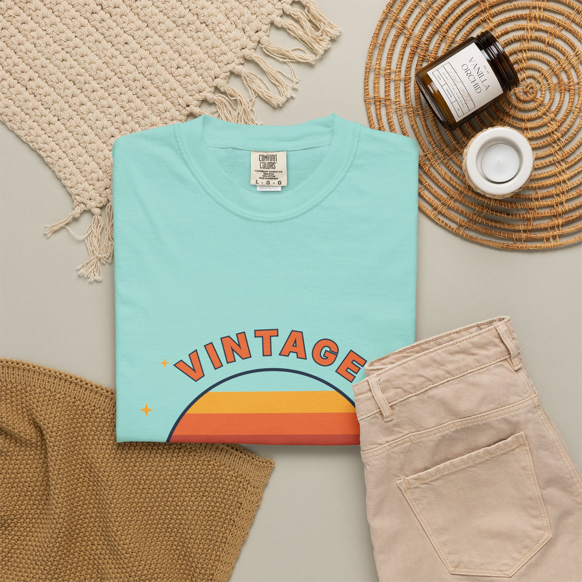 Vintage Vibes T-Shirt — Retro Sunset Graphic Tee