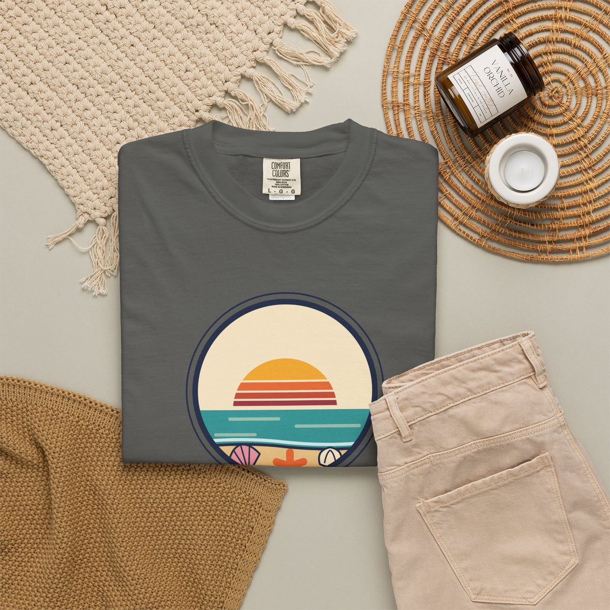 Collect Moments Not Things T-Shirt — Retro Sunset Travel Tee
