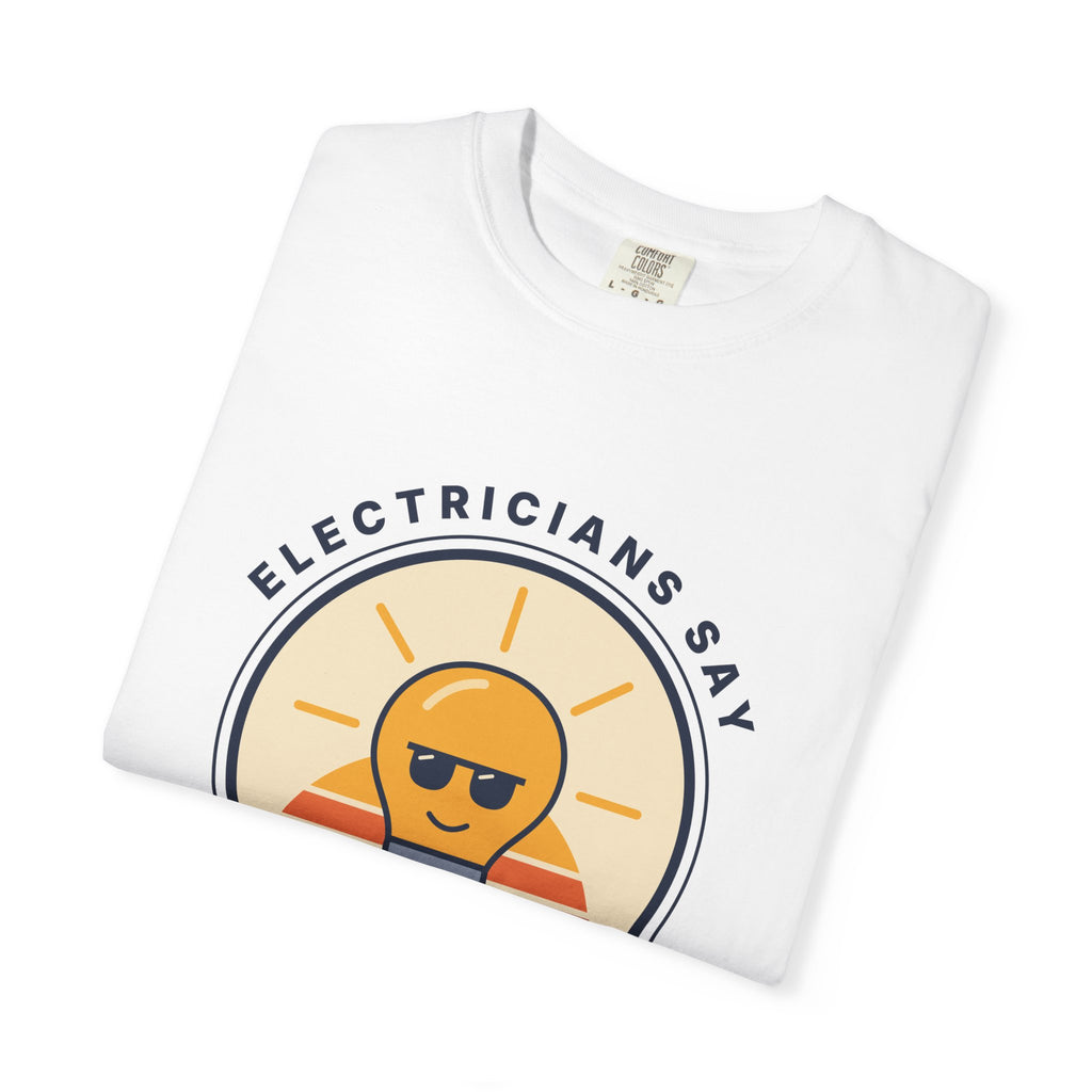 Electrician 'Watt's Up?' T-Shirt — Funny Retro Sunlight Bulb Tee