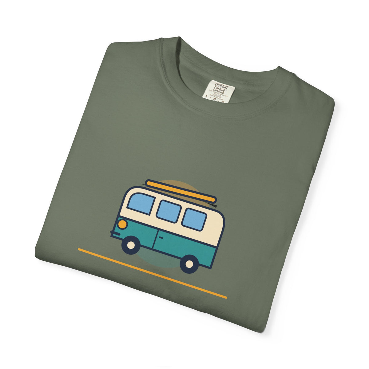 Happy Camper T-Shirt — Retro Campervan Graphic Tee for RV & Camping Lovers