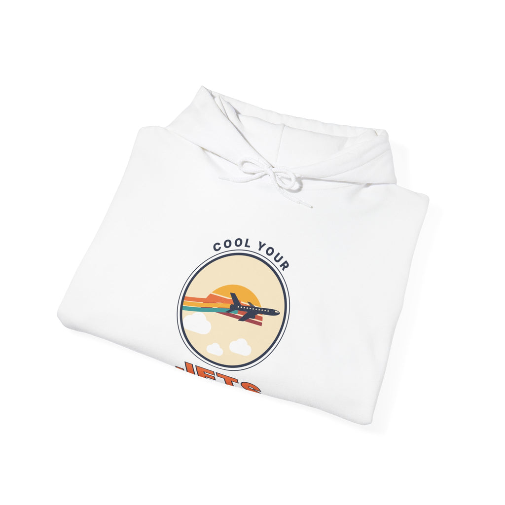 Jets Sunset Hoodie — "Cool Your Jets" Retro Airplane Graphic