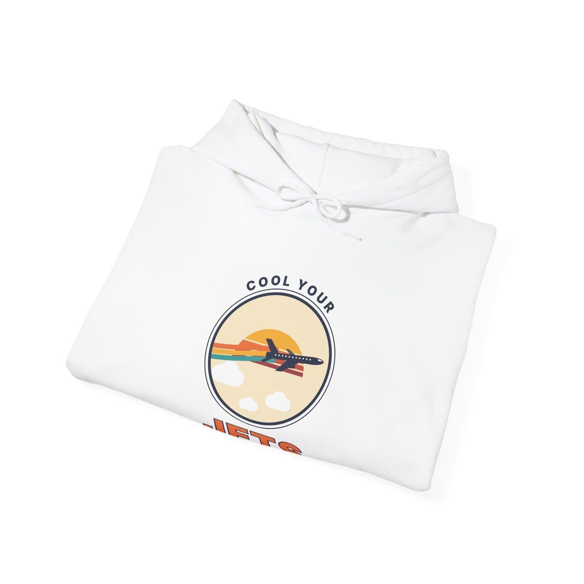 Jets Sunset Hoodie — "Cool Your Jets" Retro Airplane Graphic