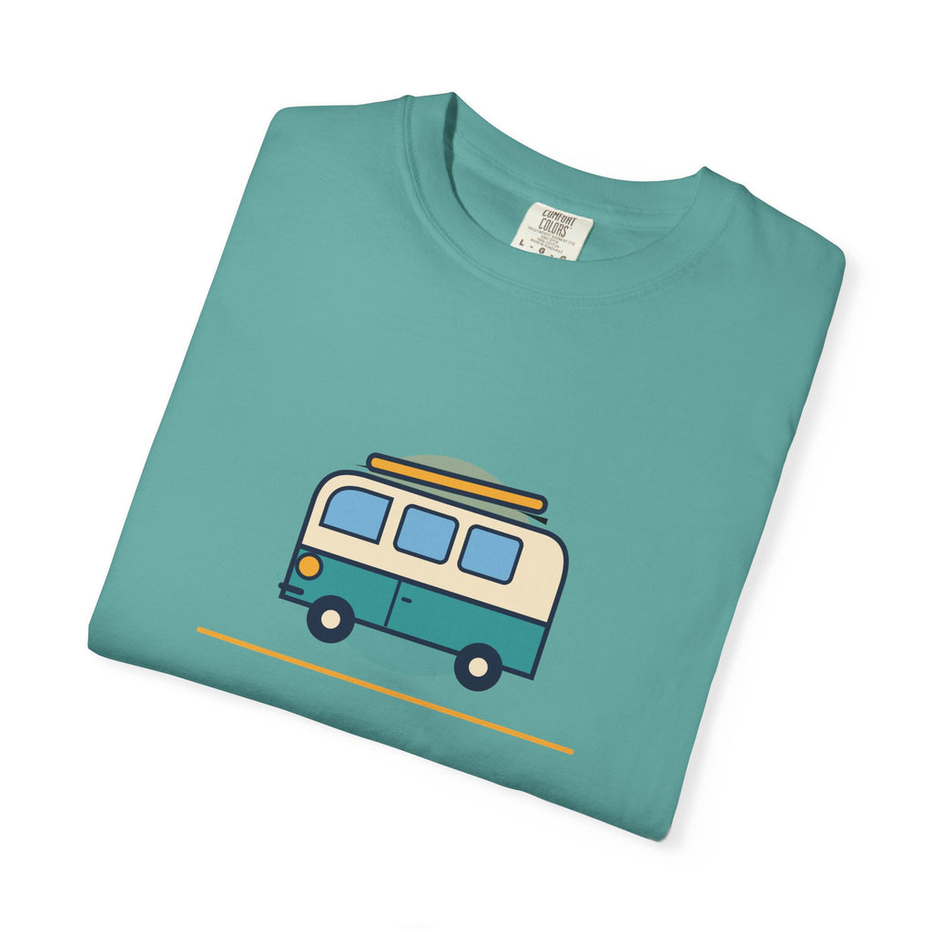 Happy Camper T-Shirt — Retro Campervan Graphic Tee for RV & Camping Lovers